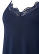 Viscose nightgown with lace trim, Blue, Packshot image number 2