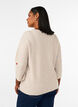 Knitted blouse with hearts and 3/4 sleeves, Beige, Model image number 2