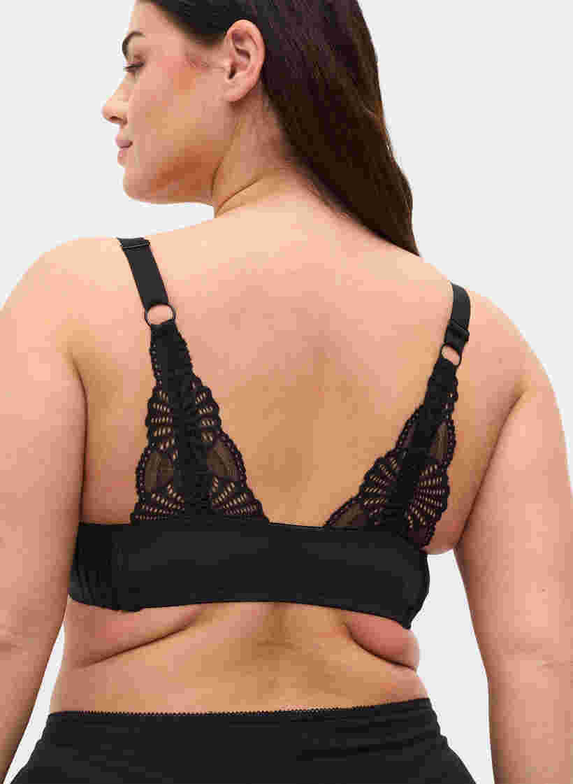 Bra back with lace, Black Lace 2, Model image number 0