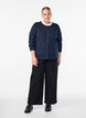 Fine-knit cardigan with round neck, Blue, Model image number 1