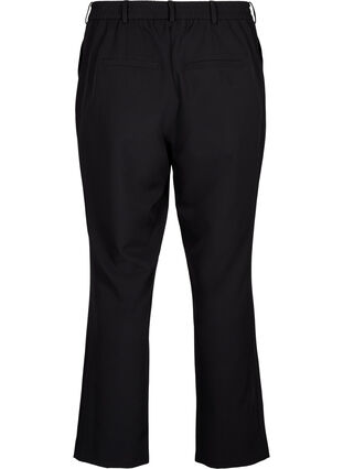 Straight leg trousers with pockets, Black, Packshot image number 1