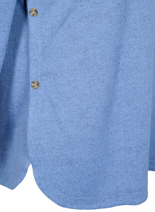 Melange blouse with buttons, Colony Blue Melange, Packshot image number 3