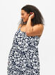 Viscose strap dress with print, Navy Bl. Ethnic AOP, Model image number 2