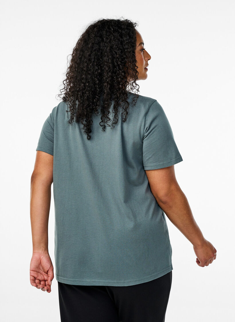 FLASH - V-neck T-shirt, Green, Model image number 2