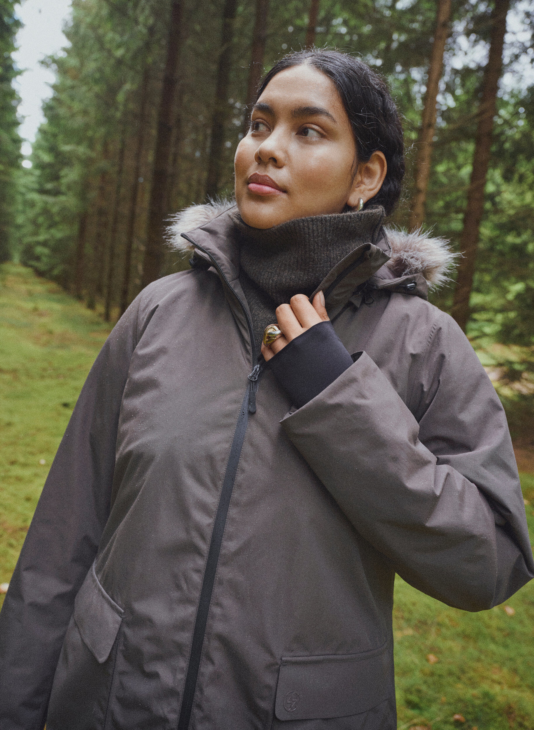 Waterproof hooded parka