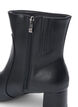 Wide fit - Leather ankle boots with heel, Black, Packshot image number 4
