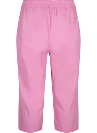 7/8 cotton blend pants with linen, Rosebloom, Packshot image number 1
