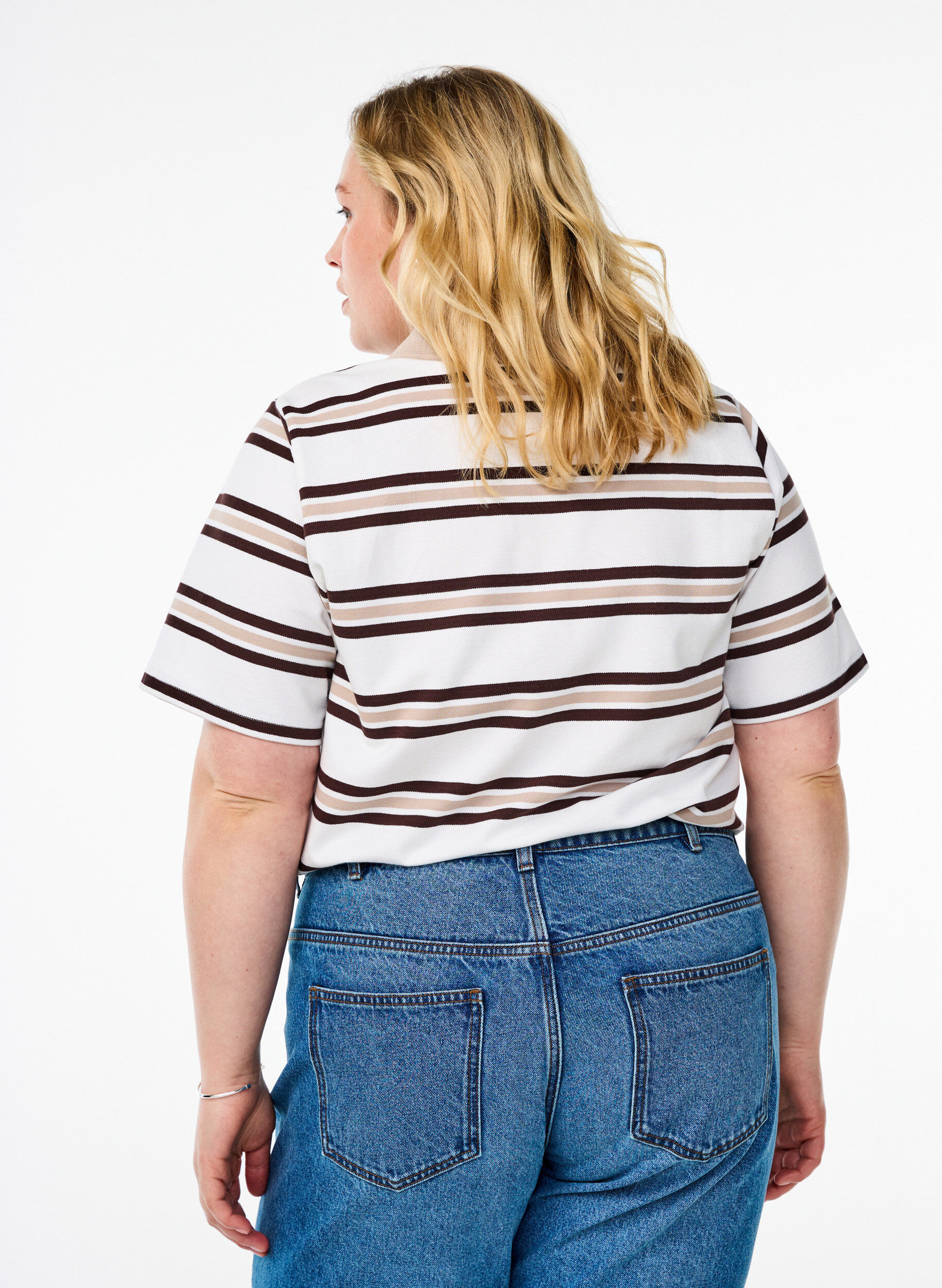 Zizzifashion Short sleeve polo shirt, Vanilla, Model image number 2