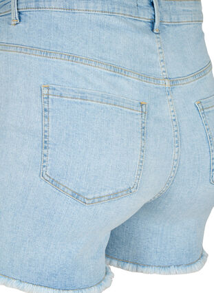 Denim shorts with distressed details, Light Blue Denim, Packshot image number 3