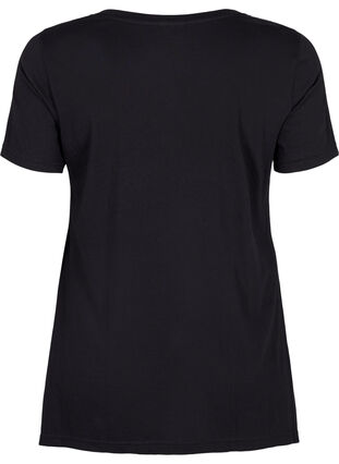 Cotton t-shirt with short sleeves, Black LOVE, Packshot image number 1