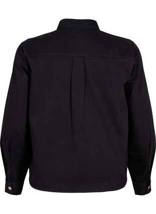 Canvas jacket with buttons, Black, Packshot image number 1