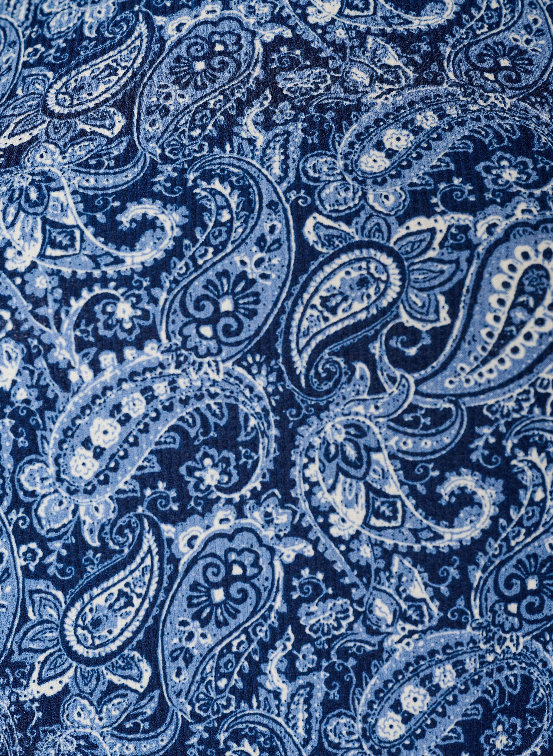 ZizzifashionPatterned blouse with short sleeves, Blue, Packshot image number 2