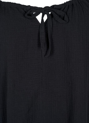 Long beach dress in cotton, Black, Packshot image number 2