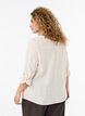 Cotton shirt blouse with a v-neck, Vanilla, Model image number 2