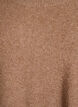 Long knitted blouse with ball buttons, Brown, Packshot image number 2