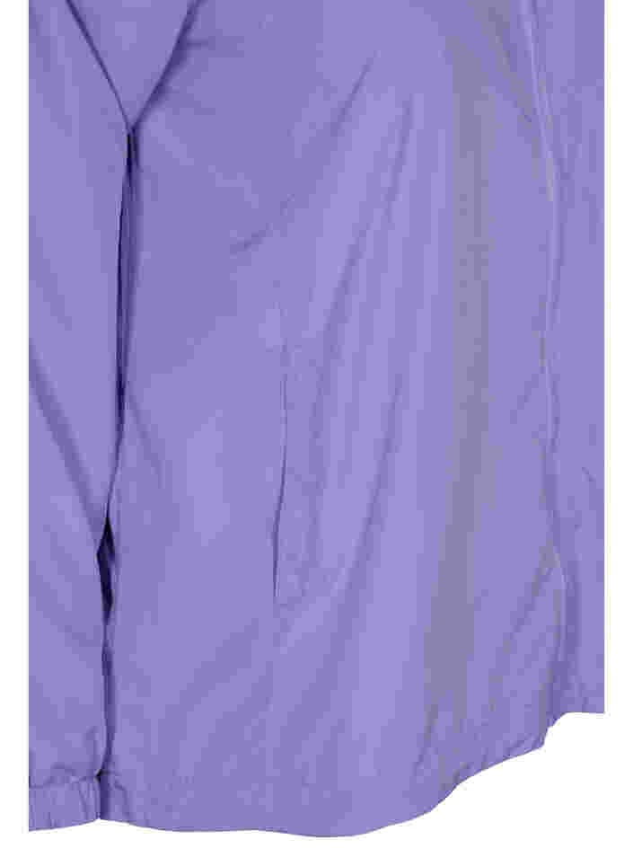 Short jacket with hood and adjustable bottom hem, Paisley Purple, Packshot image number 3