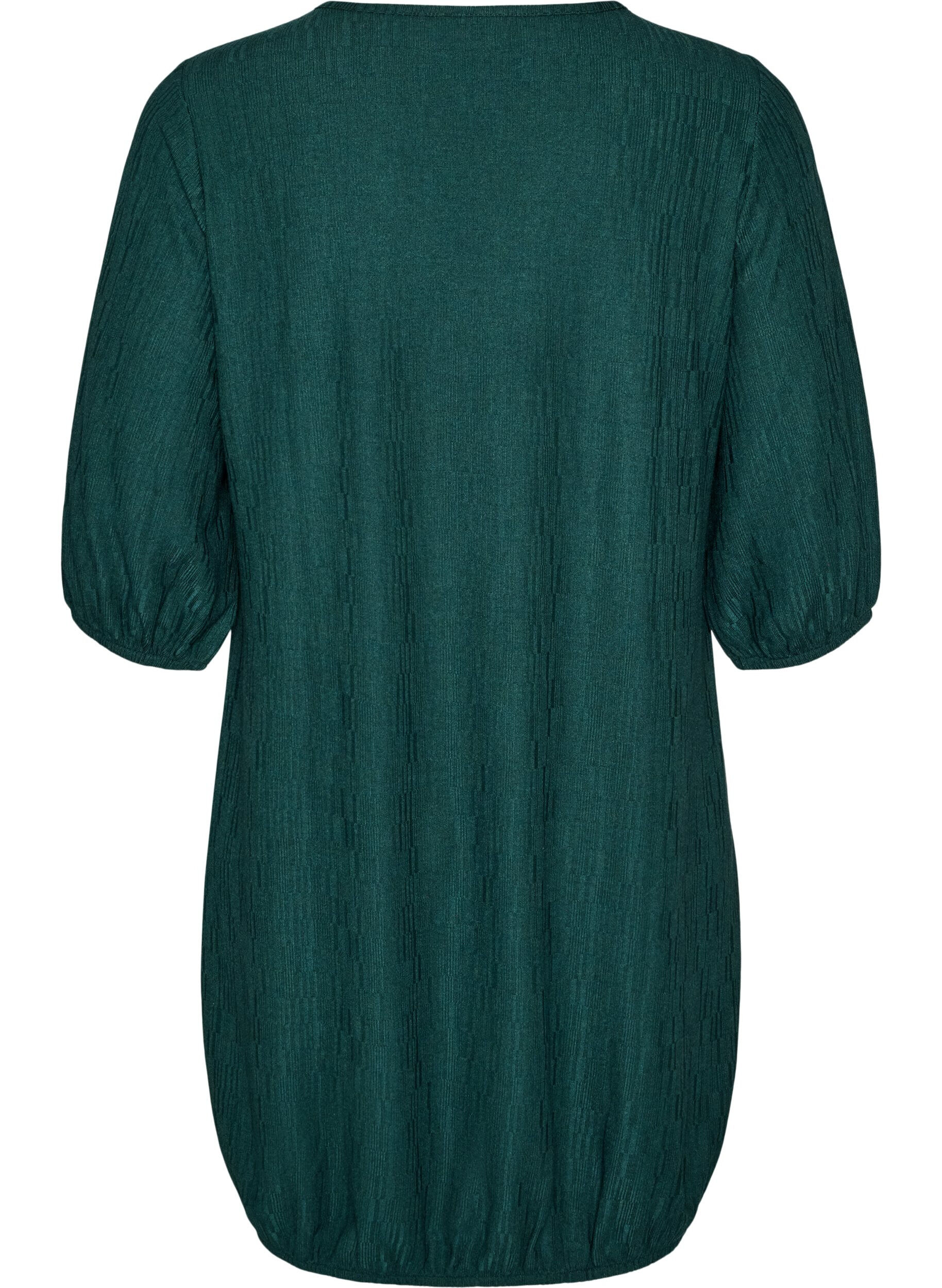 ZizzifashionDress with a balloon shape and structure, Green, Packshot image number 1