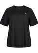 Short-sleeved training t-shirt with round neck, Black, Packshot image number 0