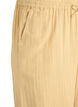 High-waisted cotton muslin trousers with loose legs, Yellow, Packshot image number 2
