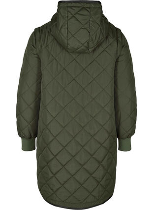 Quilted 2-in-1 jacket with detachable sleeves, Forest Night, Packshot image number 1