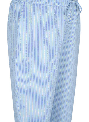 Loose cotton pyjama trousers with stripes, Chambray Blue Stripe, Packshot image number 2