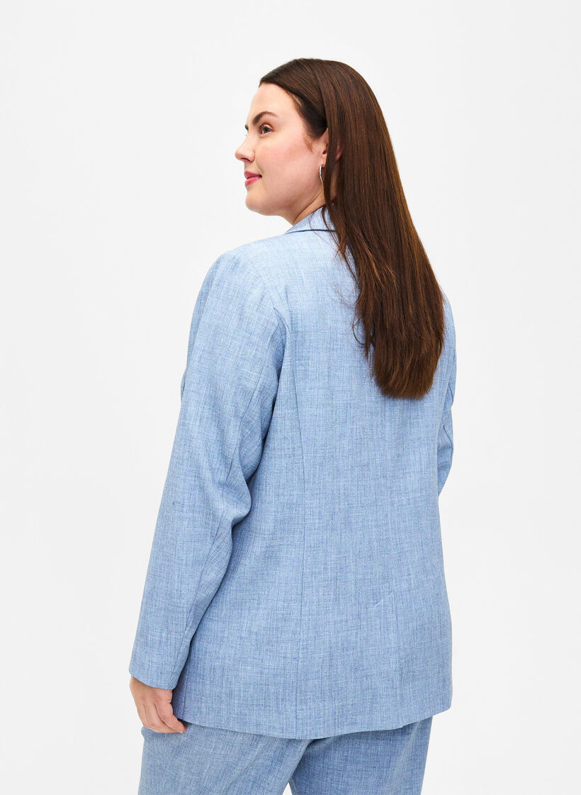 Melange blazer with button closure, Infinity , Model image number 1