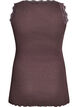Top with lace trim, Brown, Packshot image number 1