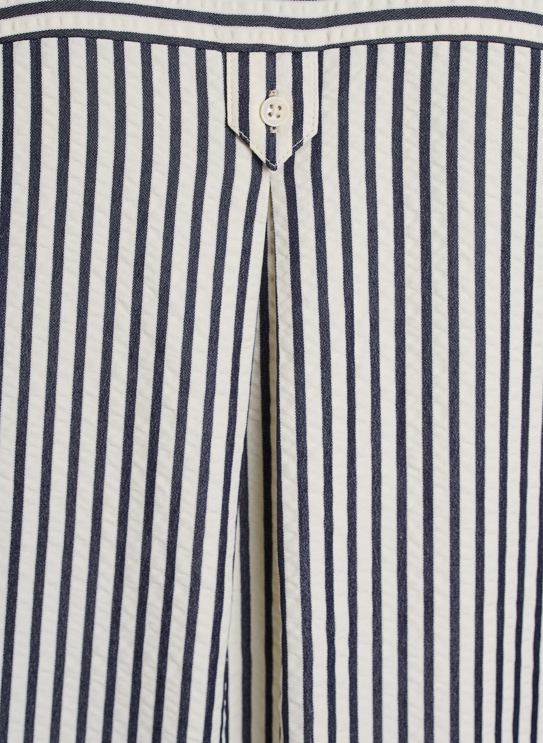 Zizzifashion Long striped shirt with button detail on the back, Blue, Packshot image number 4