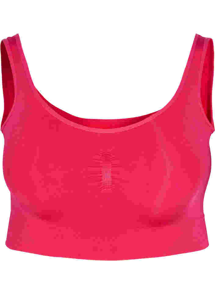 Stretchy seamless bra, Bright Rose, Packshot image number 0