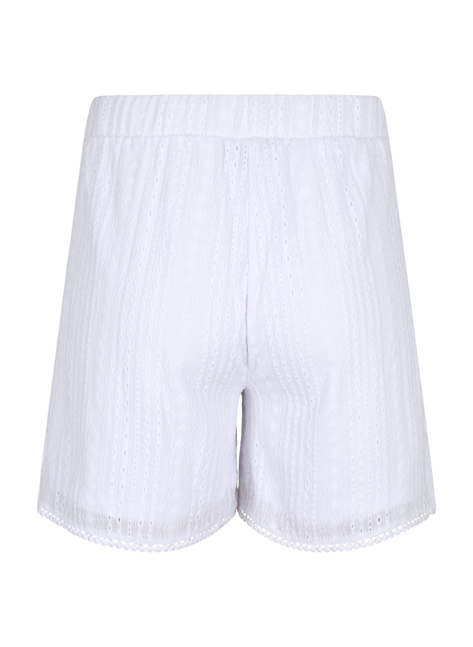 Zizzifashion Shorts with textured fabric, Bright White, Packshot image number 1