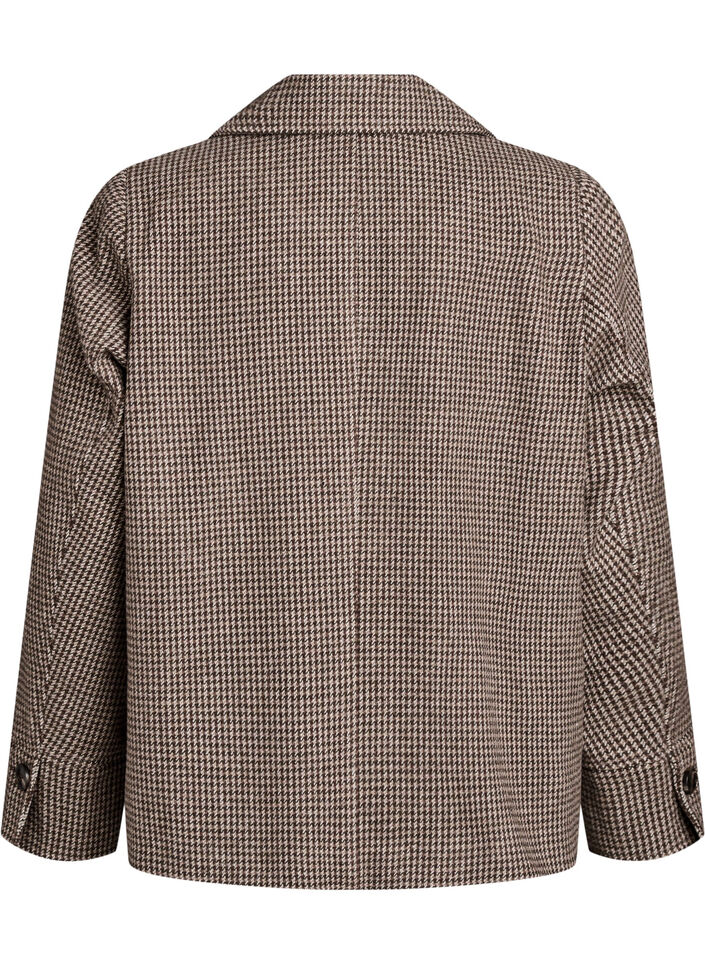 Short double-breasted blazer, Brown, Packshot image number 1