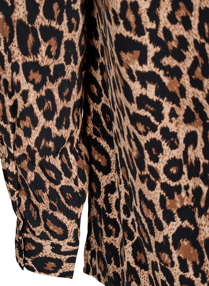Leopard print shirt, Brown, Packshot image number 3