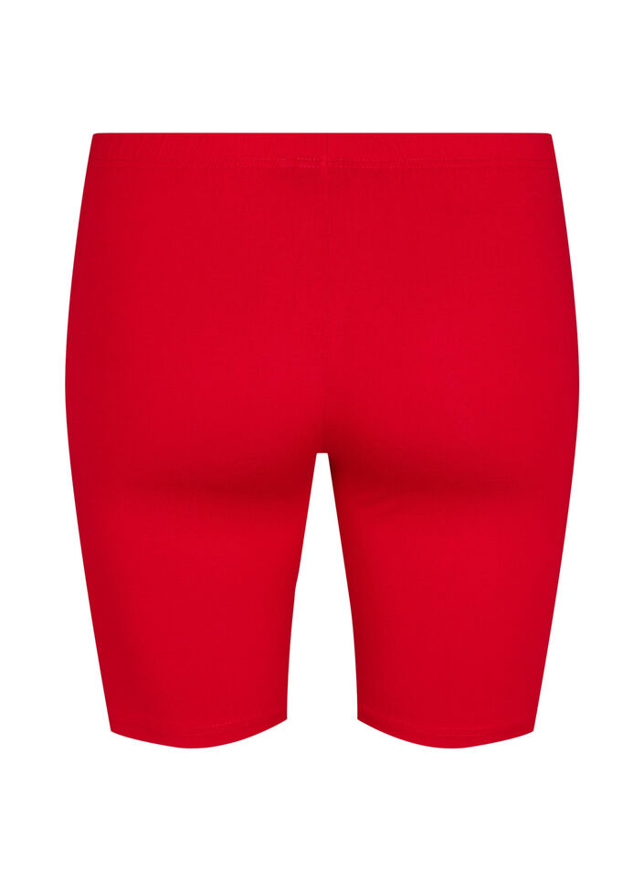 Plain-coloured basic bike shorts, Red, Packshot image number 1