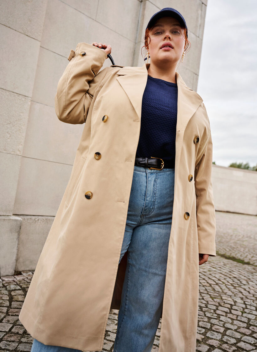 Trench coat with pockets and belt, Nomad, Image