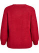 Knitted blouse with raglan sleeves, Red, Packshot image number 1