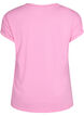 Short-sleeved cotton blend t-shirt, Pink, Packshot image number 1