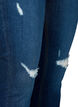 Super slim Amy jeans with destroy and high waist, Dark blue, Packshot image number 3