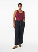 Solid color basic top in cotton, Dark Bordeaux, Model image number 1