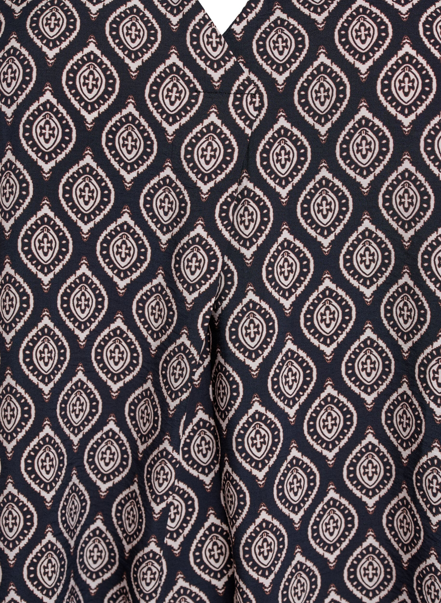 ZizzifashionV-neck dress in viscose, Blue, Packshot image number 2