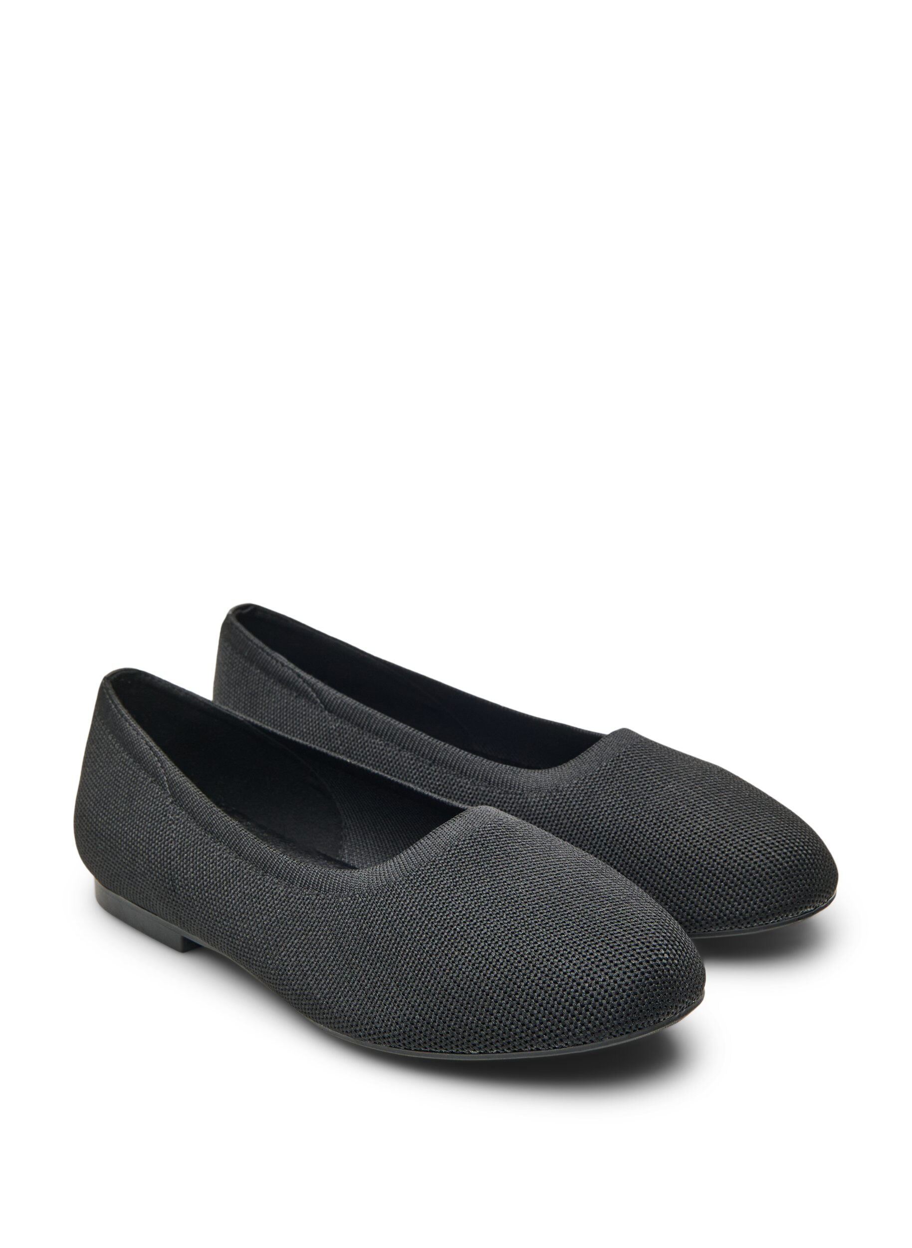 Zizzifashion Ballet flats in a fine-textured fabric, Black, Packshot image number 1