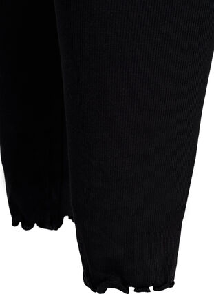 Tight fit ribbed trousers, Black, Packshot image number 3