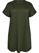 Short textured jersey dress with a round neck, Green, Packshot image number 0