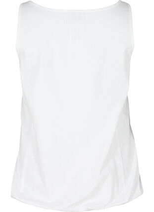 Top with a round neckline and buttons, Bright White, Packshot image number 1