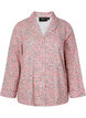 Cotton pyjama top with floral print, Powder Pink, Packshot image number 0