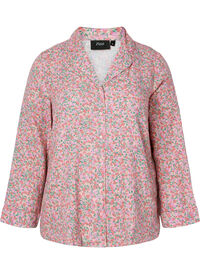 Cotton pyjama top with floral print