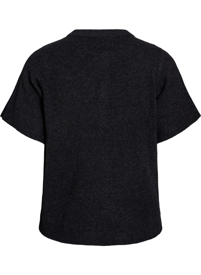 Knitwear cardigan with short sleeves, Dark Grey, Packshot image number 1