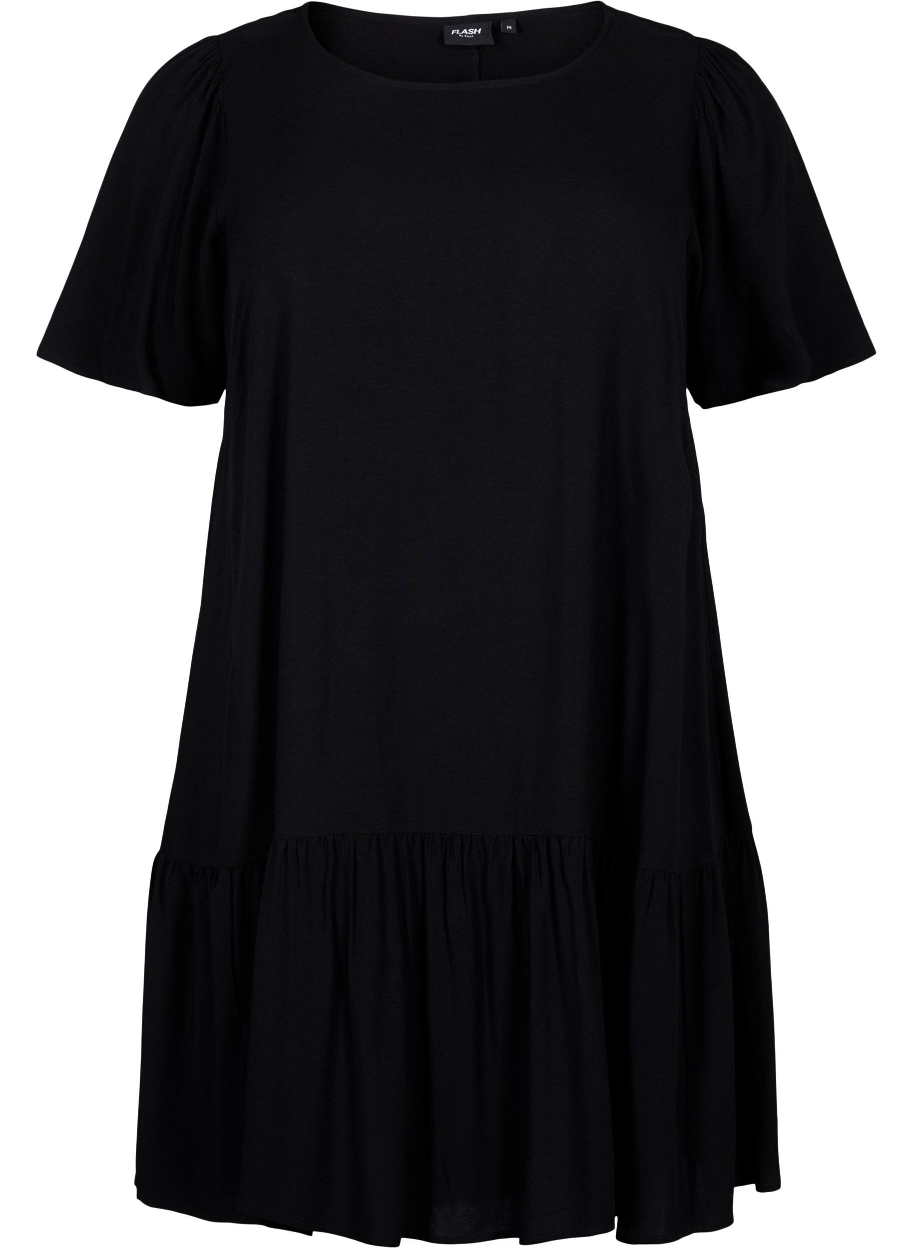 FLASH - Dress in viscose with cutline