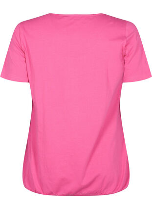 Short sleeve cotton t-shirt, Shocking Pink, Packshot image number 1