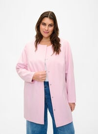 Spring jacket with concealed button placket, Parfait Pink, Model