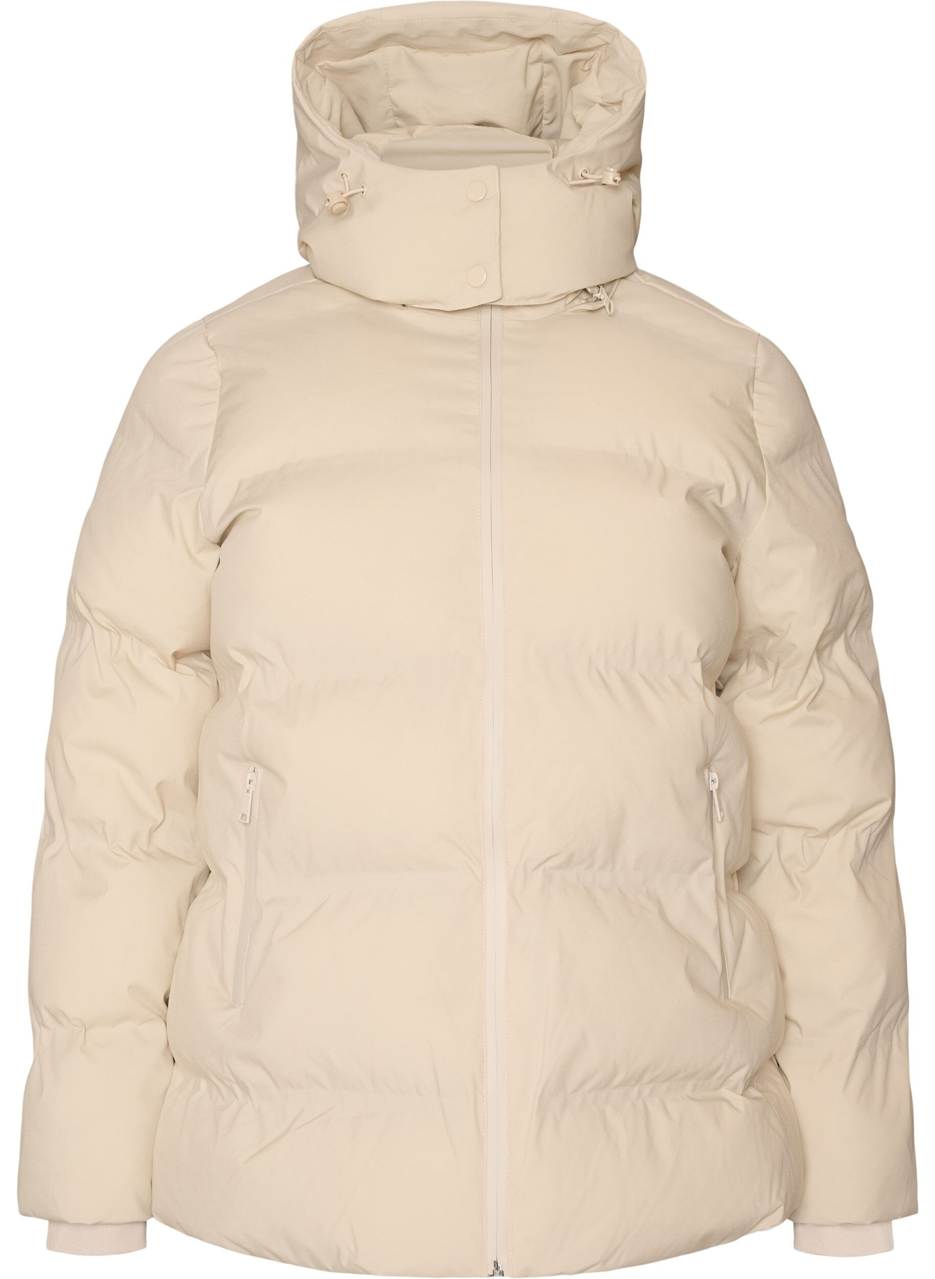 ZizzifashionShort puffer jacket with detachable hood, Vanilla, Packshot image number 0